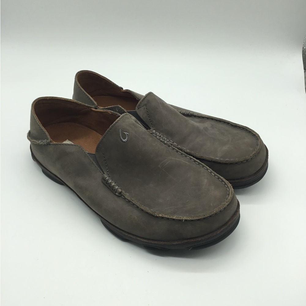 Olukai Men’s Moloa Leather Slip On Shoes